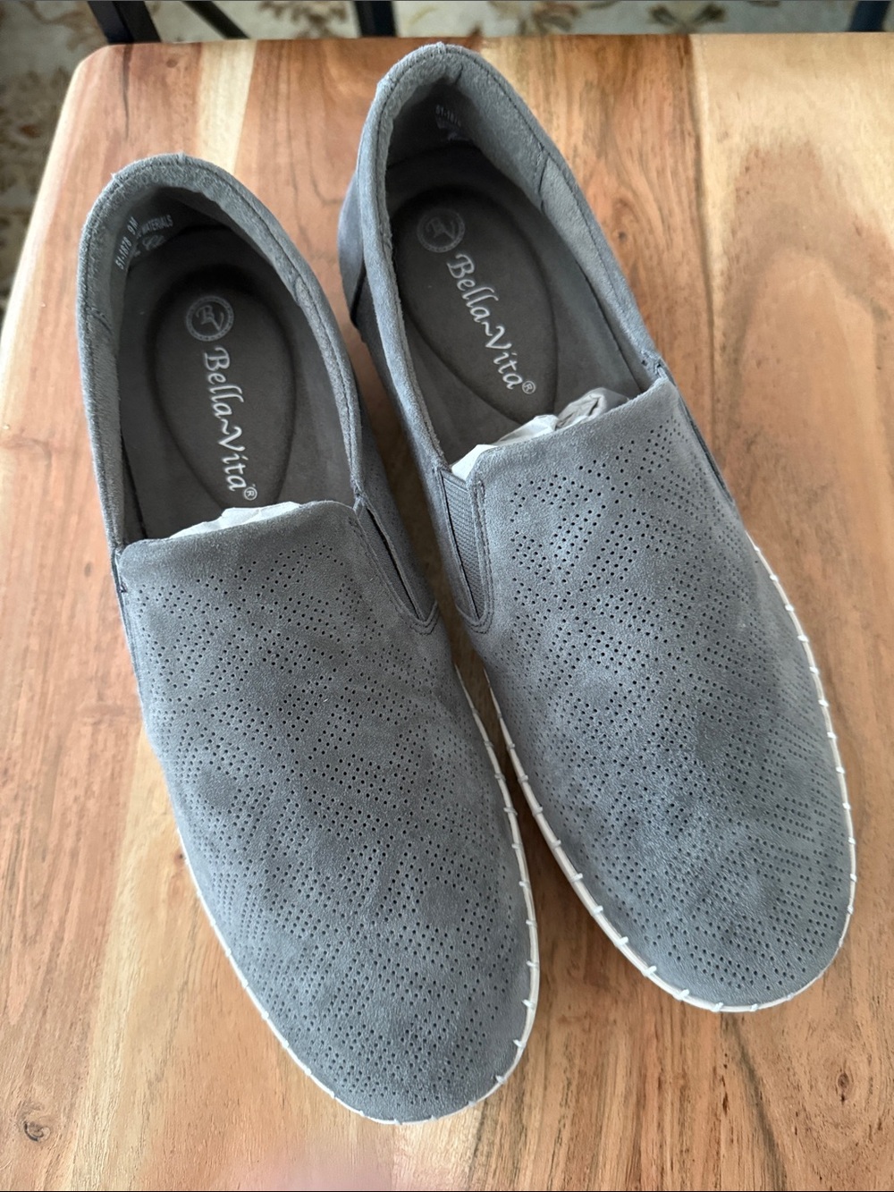 Bella Vita Suede Women’s Perforated Slip-Ons